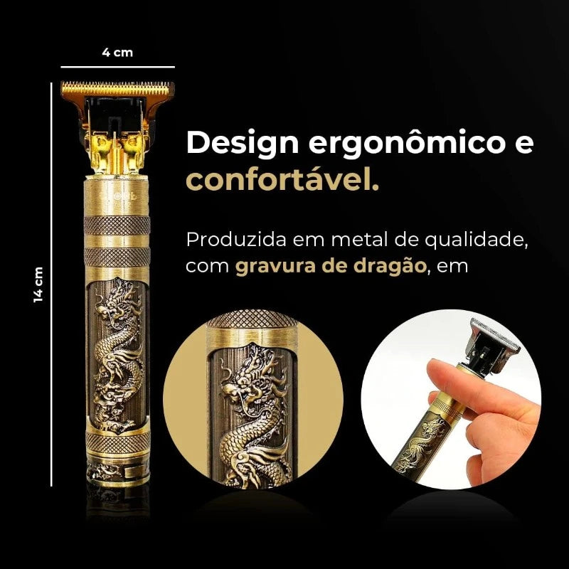 Máquina de corta cabelo profissional com tecnologia de ponta , vem com 4 pentes cabo carregador e óleo especial para manutenção do corte.