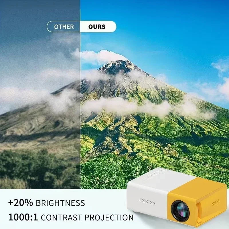 Mini proyector LED portátil YG300, compatible con com HDMI, USB, TF audio, casa leitor multimitídia, inteligente,portátil,viagem