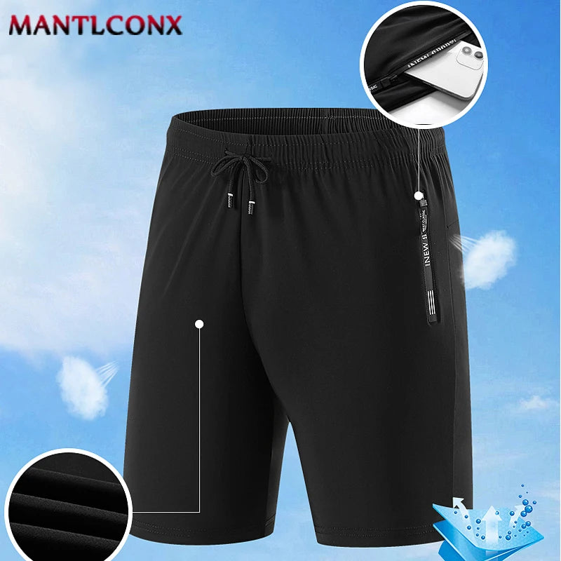 New Summer Casual Men's Shorts Quick Dry Elastic Workout Short Pants Man Gym Fitness Training Running Sports Shorts Men Jogging