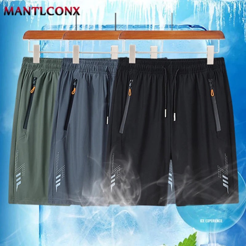 New Summer Casual Men's Shorts Quick Dry Elastic Workout Short Pants Man Gym Fitness Training Running Sports Shorts Men Jogging